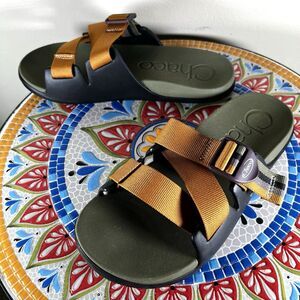 Chaco Chillos Slide Sandals Women's Sz 9 Dark Orange Adjustable Water Outdoors